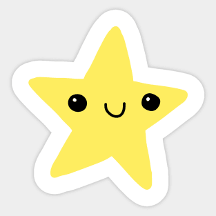 Cutey Face Little Star Sticker